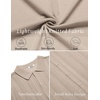 COOFANDY Men’s Knit Shirt Short Sleeve Button Down Shirts Vintage Casual Summer Beach Shirts(Light Coffee)