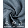 COOFANDY Men Short Sleeve Button Down Shirts Summer Linen Textured Shirt Casual Beach Tops with Pocket(Dark Blue)