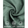 COOFANDY Men Short Sleeve Button Down Shirts Summer Linen Textured Shirt Casual Beach Tops with Pocket(Grey Green)