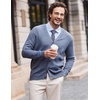 COOFANDY Men’s Cardigan Sweater Long Sleeve Lightweight Casual V Neck Button Down Knitted Sweater with Pockets(Blue)