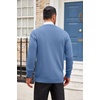 COOFANDY Men’s Cardigan Sweater Long Sleeve Lightweight Casual V Neck Button Down Knitted Sweater with Pockets(Blue)
