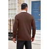 COOFANDY Men’s Cardigan Sweater Long Sleeve Lightweight Casual V Neck Button Down Knitted Sweater with Pockets(Brown)