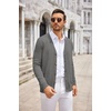 COOFANDY Men’s Cardigan Sweater Long Sleeve Lightweight Casual V Neck Button Down Knitted Sweater with Pockets(Grey)