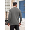 COOFANDY Men’s Cardigan Sweater Long Sleeve Lightweight Casual V Neck Button Down Knitted Sweater with Pockets(Grey)
