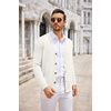 COOFANDY Men’s Cardigan Sweater Long Sleeve Lightweight Casual V Neck Button Down Knitted Sweater with Pockets(Ivory)