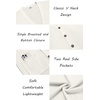 COOFANDY Men’s Cardigan Sweater Long Sleeve Lightweight Casual V Neck Button Down Knitted Sweater with Pockets(Ivory)