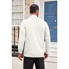COOFANDY Men’s Cardigan Sweater Long Sleeve Lightweight Casual V Neck Button Down Knitted Sweater with Pockets(Ivory)