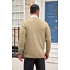 COOFANDY Men’s Cardigan Sweater Long Sleeve Lightweight Casual V Neck Button Down Knitted Sweater with Pockets(Khaki)