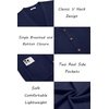 COOFANDY Men’s Cardigan Sweater Long Sleeve Lightweight Casual V Neck Button Down Knitted Sweater with Pockets(Navy Blue)