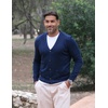 COOFANDY Men’s Cardigan Sweater Long Sleeve Lightweight Casual V Neck Button Down Knitted Sweater with Pockets(Navy Blue)