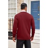 COOFANDY Men’s Cardigan Sweater Long Sleeve Lightweight Casual V Neck Button Down Knitted Sweater with Pockets(Wine Red)