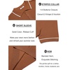 COOFANDY Men’s Knit Polo Shirts Casual Short Sleeve Button Down Shirts Crochet Classic Golf Polo Collared Shirts(Light Brown)