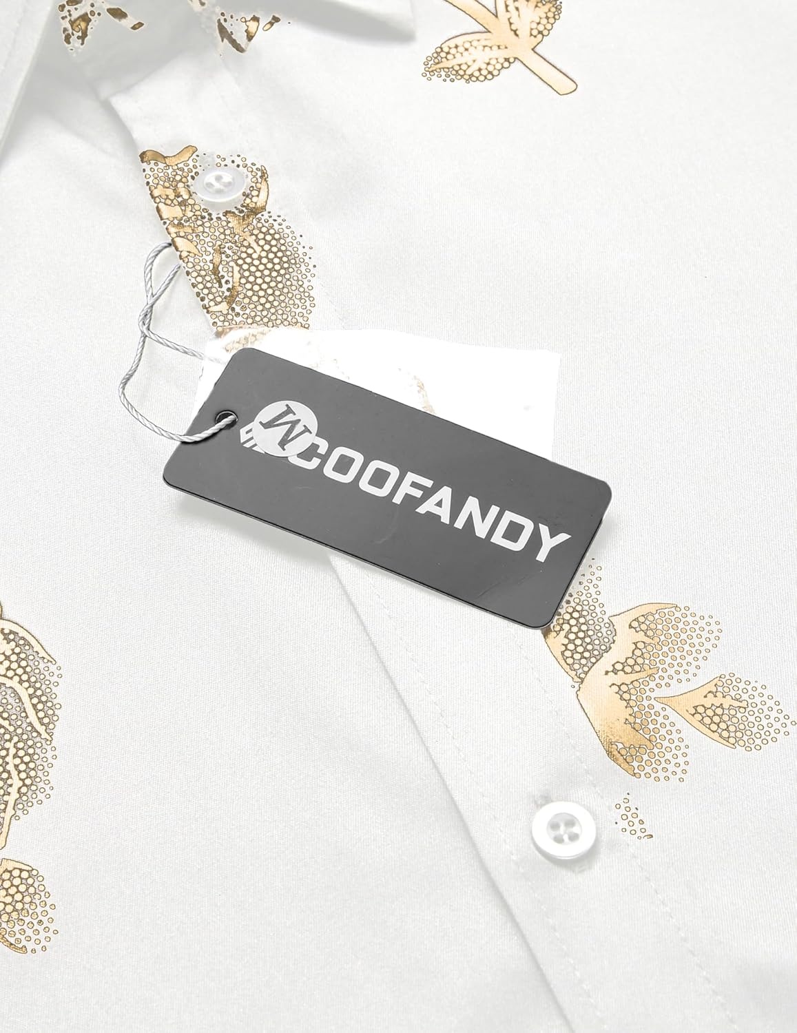 image:imageCOOFANDY Mens Luxury Design Shirts Latin Mardi Gras Dress Shirts Big and Tall White Flower