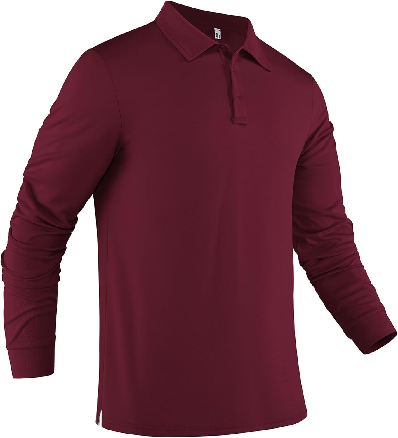 image:imageCOOFANDY Mens Polo Shirt Long Sleeve Golf Shirt Lightweight UPF 50 Sun Protection Quick Dry Moisture Wicking Collared ShirtWine Red
