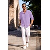 COOFANDY Men’s Long Sleeve Button Down Shirts Casual Cotton Linen Shirts Summer Beach Shirt with Pocket