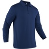 COOFANDY Mens Polo Shirt Long Sleeve Golf Shirt Lightweight UPF 50+ Sun Protection Quick Dry Moisture Wicking Collared Shirt(Navy Blue)
