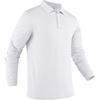 COOFANDY Mens Polo Shirt Long Sleeve Golf Shirt Lightweight UPF 50+ Sun Protection Quick Dry Moisture Wicking Collared Shirt(White)