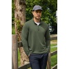 COOFANDY Men’s Quarter Zip Pullover Lightweight Mock Neck Sweatshirt Casual Long Sleeve Polo Shirts(Army Green)