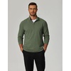 COOFANDY Men’s Quarter Zip Pullover Lightweight Mock Neck Sweatshirt Casual Long Sleeve Polo Shirts(Army Green)