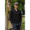 COOFANDY Men’s Quarter Zip Pullover Lightweight Mock Neck Sweatshirt Casual Long Sleeve Polo Shirts(Black)