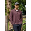 COOFANDY Men’s Quarter Zip Pullover Lightweight Mock Neck Sweatshirt Casual Long Sleeve Polo Shirts(Dark Red)