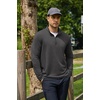 COOFANDY Men’s Quarter Zip Pullover Lightweight Mock Neck Sweatshirt Casual Long Sleeve Polo Shirts(Grey)
