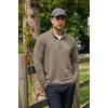 COOFANDY Men’s Quarter Zip Pullover Lightweight Mock Neck Sweatshirt Casual Long Sleeve Polo Shirts(Khaki)