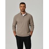 COOFANDY Men’s Quarter Zip Pullover Lightweight Mock Neck Sweatshirt Casual Long Sleeve Polo Shirts(Khaki)
