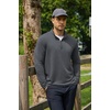 COOFANDY Men’s Quarter Zip Pullover Lightweight Mock Neck Sweatshirt Casual Long Sleeve Polo Shirts(Light Grey)