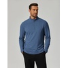 COOFANDY Men’s Quarter Zip Pullover Lightweight Mock Neck Sweatshirt Casual Long Sleeve Polo Shirts(Navy)