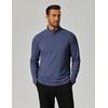 COOFANDY Men’s Quarter Zip Pullover Lightweight Mock Neck Sweatshirt Casual Long Sleeve Polo Shirts(Navy Blue)