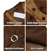 COOFANDY Men’s Suede Leather Vest Layered Style Dress Vest Waistcoat, Brown, Large