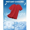 COOFANDY Men’s Swim Shirt Short Sleeve UPF 50+ Sun Shirt Rash Guard T-Shirts Quick Dry Beach Shirts Breathable(Red)