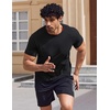 COOFANDY Mens Swim Shirt Short Sleeve UPF 50+ Sun Shirts Rash Guard Quick Dry Beach Water T Shirts for Men(Black)