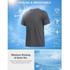 COOFANDY Mens Swim Shirt Short Sleeve UPF 50+ Sun Shirts Rash Guard Quick Dry Beach Water T Shirts for Men(Dark Gray)