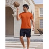 COOFANDY Mens Swim Shirt Short Sleeve UPF 50+ Sun Shirts Rash Guard Quick Dry Beach Water T Shirts for Men(Orange)