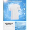 COOFANDY Mens Swim Shirt Short Sleeve UPF 50+ Sun Shirts Rash Guard Quick Dry Beach Water T Shirts for Men(White)