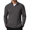 COOFANDY Men’s Quarter Zip Pullover Lightweight Mock Neck Sweatshirt Casual Long Sleeve Polo Shirts(Grey)