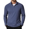 COOFANDY Men’s Quarter Zip Pullover Lightweight Mock Neck Sweatshirt Casual Long Sleeve Polo Shirts(Navy Blue)