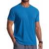 COOFANDY Mens Swim Shirt Short Sleeve UPF 50+ Sun Shirts Rash Guard Quick Dry Beach Water T Shirts for Men(Blue)