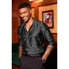 COOFANDY Mens Floral Dress Shirt Long Sleeve Slim Fit Wedding Cocktail Shirts for Men, Black, 3X-Large