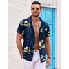 COOFANDY Mens Hawaiian Shirt Short Sleeve Button Down Shirts Tropical Summer Beach Shirts Casual Floral Aloha Shirts(Bamboo & Orchids)