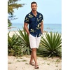 COOFANDY Mens Hawaiian Shirt Short Sleeve Button Down Shirts Tropical Summer Beach Shirts Casual Floral Aloha Shirts(Bamboo & Orchids)