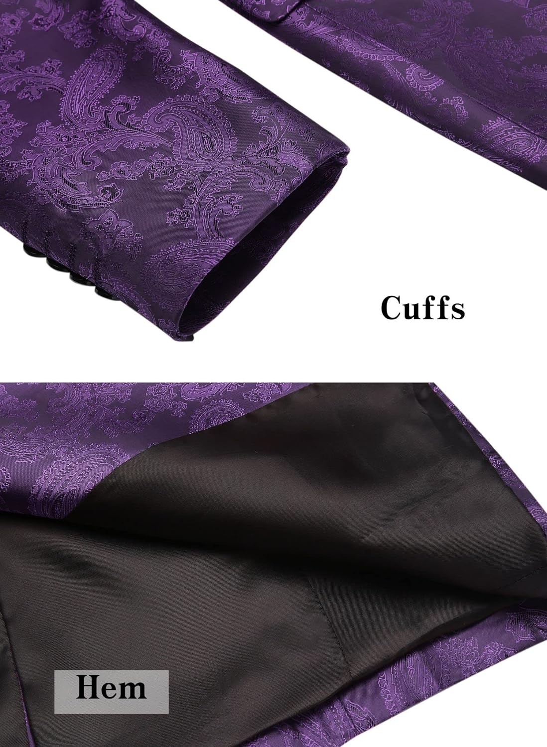 image:imageCOOFANDY Mens Floral Tuxedo Jacket Paisley Notch Lapel Stylish Suit Blazer Jacket for Wedding Dinner Prom Party