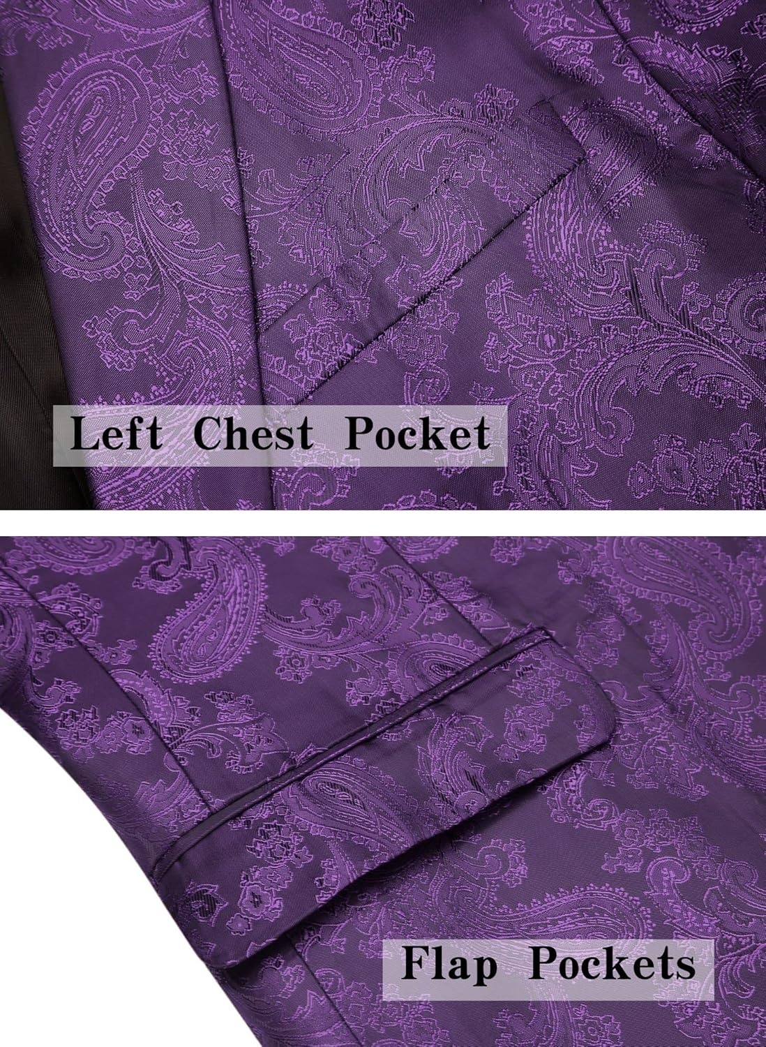 image:imageCOOFANDY Mens Floral Tuxedo Jacket Paisley Notch Lapel Stylish Suit Blazer Jacket for Wedding Dinner Prom Party