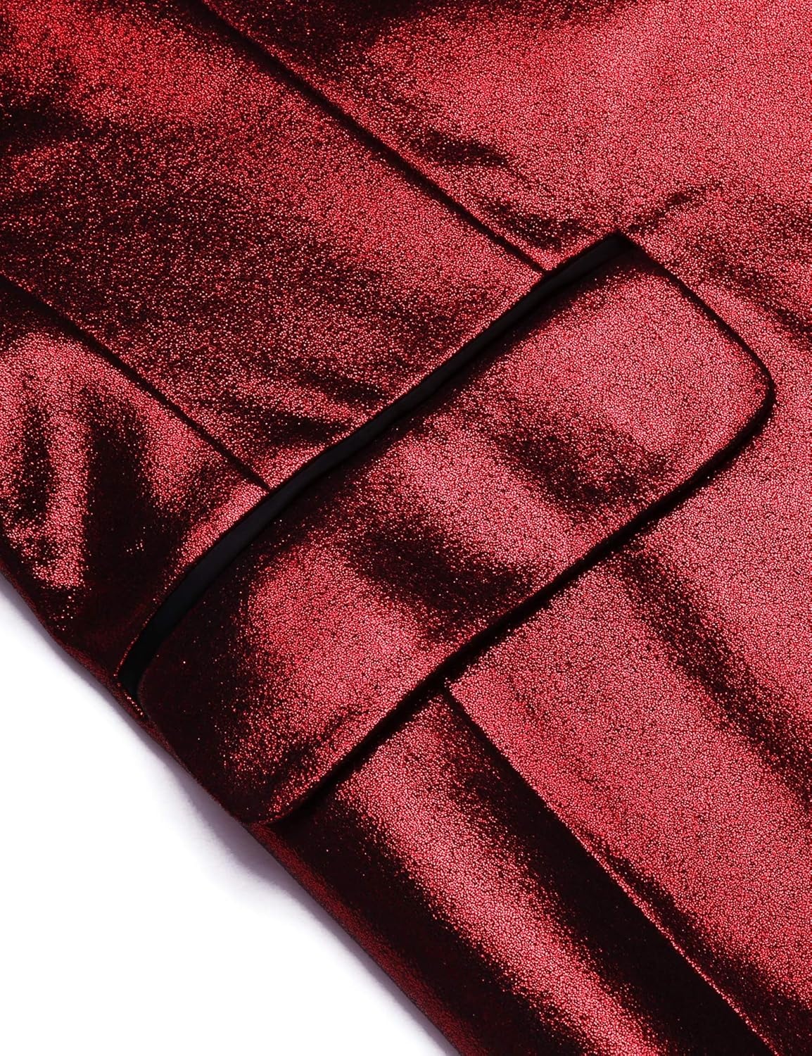 image:imageCOOFANDY Mens Stylish Classic Dress Suit Solid Red Lapel Blazer Tuxedo Coat Wine Red Large