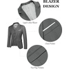 COOFANDY Mens 3 Piece Suits One Button Blazer Jacket Slim Fit Vest Suit Pant with Tie