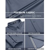 COOFANDY Mens Casual Button Down Shirt Untucked Long Sleeve Stretch Denim Dress Shirt(Dusty Blue)