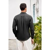 COOFANDY Men’s Oxford Shirt Double Pockets Long Sleeve Wedding Shirt Regular Fit