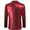 COOFANDY Mens Stylish Classic Dress Suit Solid Red Lapel Blazer Tuxedo Coat, Wine Red, Large